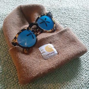 Vintage 1990's Carhartt gold beanie hat * like new
